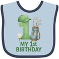 thumbnail image 3 of Inktastic Golf Themed My 1st Birthday Boys or Girls Baby Bib, 3 of 4