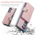 thumbnail image 5 of Allytech 2 in 1 Detachable Wallet Case for Samsung Galaxy Z Fold5, [Support Wireless Charging] [4 Card Slots & 2 Cash Pocket], Retro PU Leather Magnetic Closure Shockproof Anti-Drop Slim Case, Pink, 5 of 8