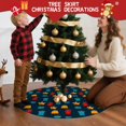 thumbnail image 5 of 36 Inch Christmas Tree Skirt – Velvet Plush Tree Mat, Soft Thickened Polyester with Red Ties, Single-Sided Printing, Available in 30in/36in/48in, Perfect for Holiday Xmas Tree Decoration, 5 of 7