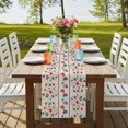 thumbnail image 4 of Table Runners 70 Inches Long Dress Scarves, Independence Day Farmhouse Coffee/Dining/Kitchen Table Decor, Holiday Table Runner, 4th of July Red Blue Strip Love Burlap 13x70 Inch, 4 of 9