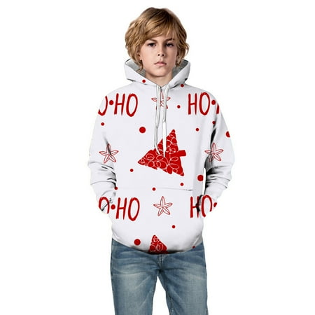 

Sweatshirts For Teen Girls Hooded 3D Christmas Printed With Pocket Casual Comfort And Warm Fall Hoodies