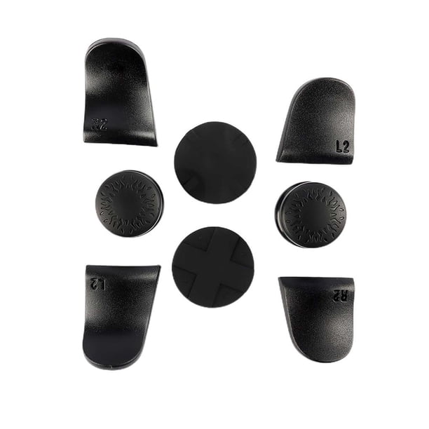 Game Controller Button Set 8 En 1 Gamepad Joystick Black Plastic Joystick Cover Y Silicona Antideslizante Cómoda Game Button Cover Para Ps5 Game Controller Cateissary EL012098-00