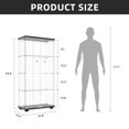 Hoccot 63" 4Shelf Glass Display 2 Door Curio Display