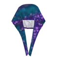 thumbnail image 3 of Kdxio Purple and Green Glitter Pattern Turban Hat for Women Men Comfortable Adjustable Cleaning Working Cap with Sweatband, 3 of 8