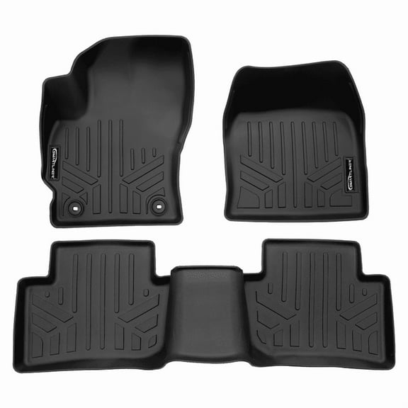 SMARTLINER Custom Fit All Weather 2 Row Black Floor Mat Liner Set Compatible With 2022-2023 Toyota Corolla Cross (Only Fits All Wheel Drive Models)