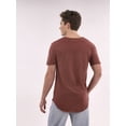 thumbnail image 4 of No Boundaries Men's & Big Men's Longline Curved Hem Elongated Tee Shirt, 2-Pack, Sizes XS-5XL, 4 of 7