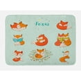 thumbnail image 1 of Fox Bath Mat, Lovely Fox Characters Sleeping Reading Romantic Couple Nature Collection Kids Comic, Non-Slip Plush Mat Bathroom Kitchen Laundry Room Decor, 29.5 X 17.5 Inches, Multicolor, Ambesonne, 1 of 2