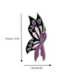 thumbnail image 3 of Domestic Violence Awareness Ribbon Brooch Lapel Pin Purple Support Jewelry for Cause, 3 of 6