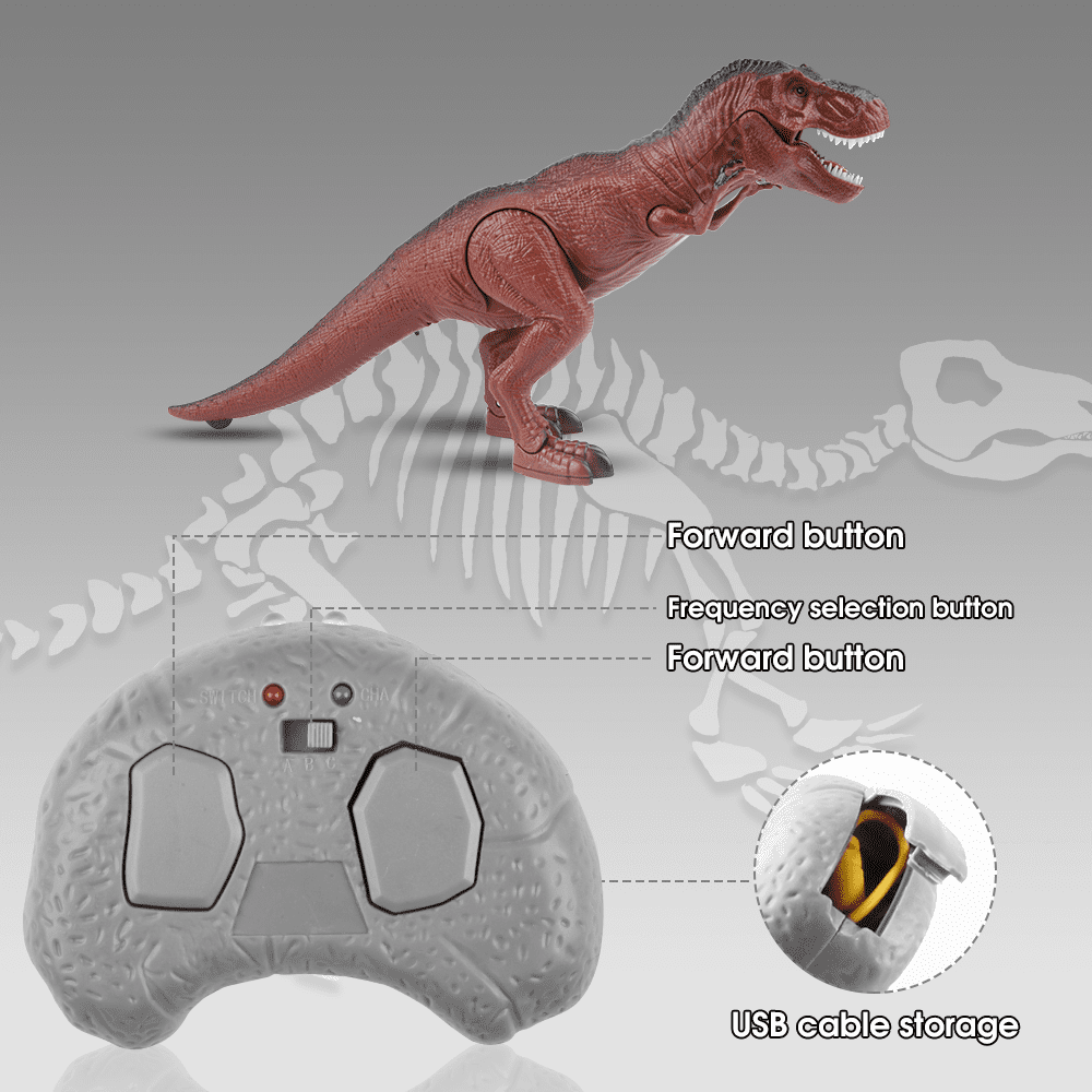 UUGEE Remote Control Dinosaur Toys for Boys Kids, 2.4G Electronic RC Dinosaur T-Rex Robot with Light Sound, Christmas Birthday Gifts Toys for 3 4 5 6 7 8+ Year Old Boy