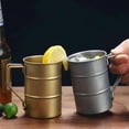 thumbnail image 4 of Vintage Coffee Mugs, Cold Beer Mug, Stainless Steel Beer Cup, Industrial Style Stainless Steel Beer Mug With Handle, Retro Drinkware Cup, Lightweight Camping Gear for Men Backpacking Mug(Silver), 4 of 7