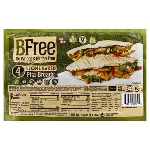 Bfree Gluten Free Pita Breads Vegan Nut Free Egg Free Dairy