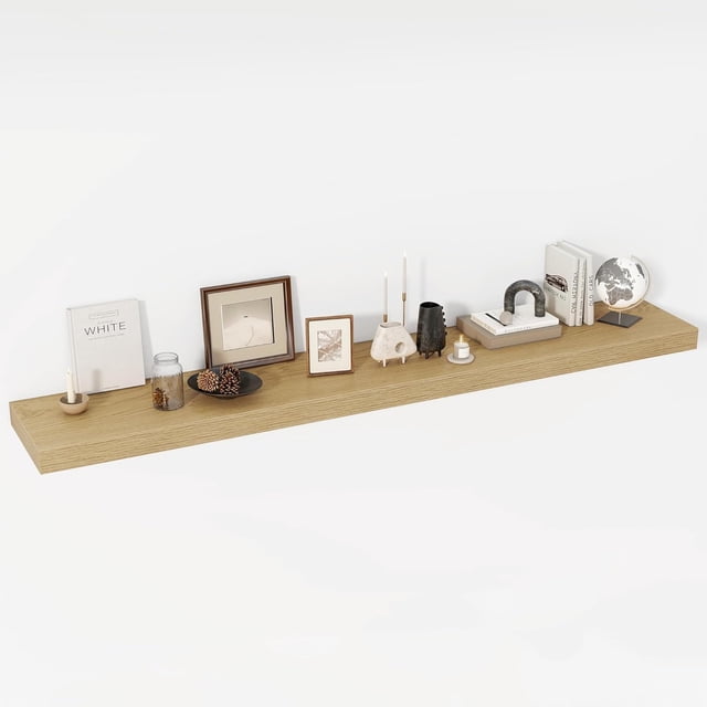 Floating Shelves Deep Floating Shelf Wall Mounted Wall Shelves Rustic Deep Bookshelf Extra Deeper & Thicker Display Shelves for Bedroom Living Room Set of
