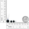 thumbnail image 2 of Gem Stone King 925 Sterling Silver Black Onyx and Blue Tanzanite Pendant and Earrings Jewelry Set for Women (5.74 Cttw, Round 10MM, Gemstone December Birthstone, with 18 inch Silver Chain), 2 of 3