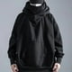 thumbnail image 4 of Sudadera con Capucha de Manga Larga con Cuello de Tortuga para Hombre Sudadera con Capucha Informal Suelta de Moda con Bolsillo Delantero Negro L-1 Pieza Sailing, 4 of 10