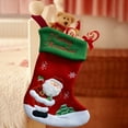 thumbnail image 4 of BGZLEU Christmas Stockings Xmas Santa Stockings Fireplace Hanging Stockings for Kids Family Holiday Christmas Decoration Party Decor 15 Inch Red, 4 of 8
