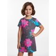thumbnail image 3 of Girls Fashion Casual Dress Comfort-Fit Short Sleeve Sundress Comfortable Everyday Wear for Big Girls Age 6-13 School Outfit, 3 of 6