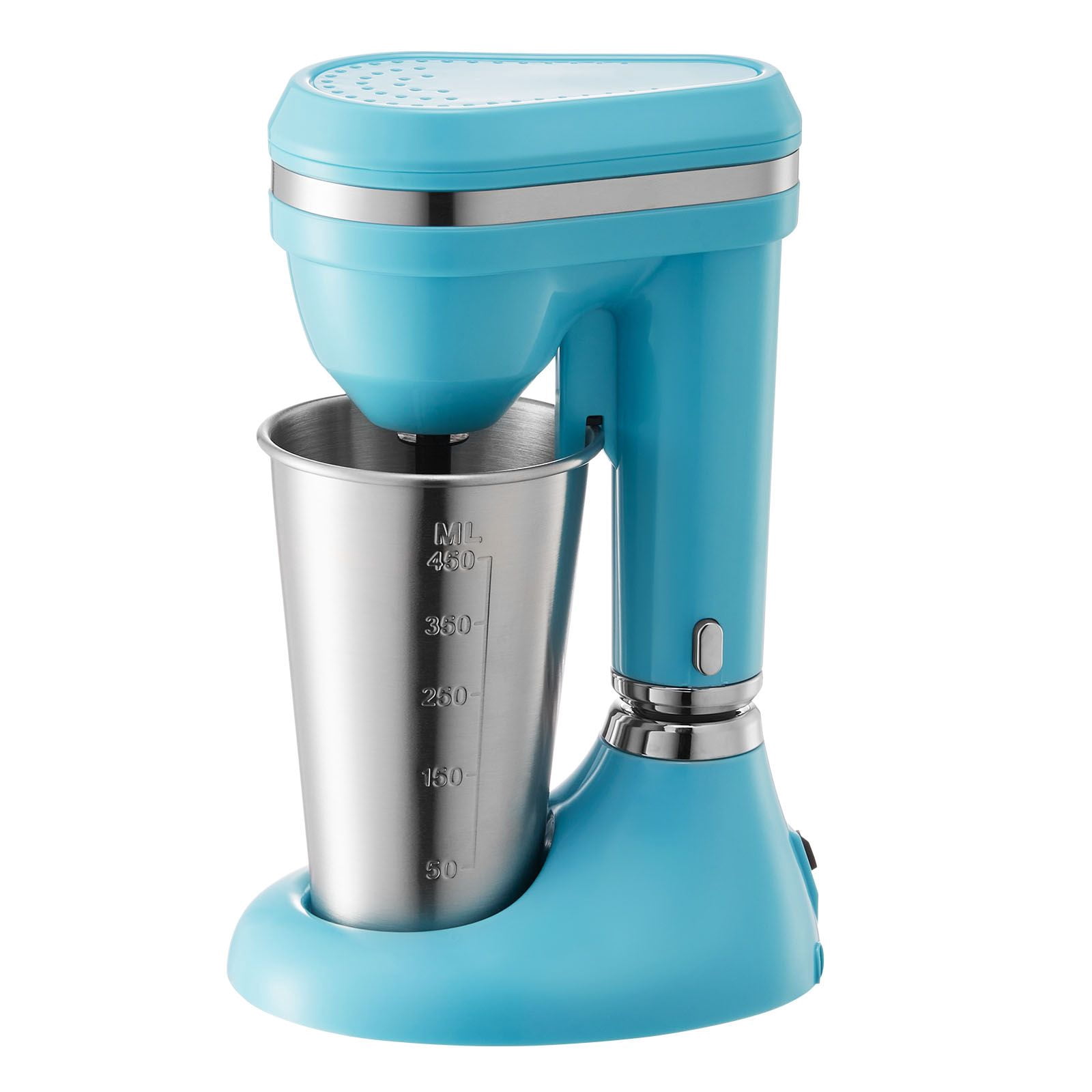 Milkshake Maker 100W Dual-Speed Adjustable Stirring Rod Stainless Steel Cup 450ml Adjustable Head 0-0.8 Inch for Home Kitchen Bar