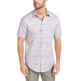 thumbnail image 1 of Tasso Elba Chemises à Rayures Stretch pour Homme (Gris, S), 1 of 3
