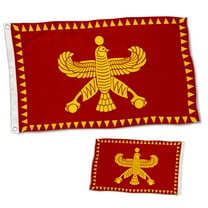Dutern Double Sided Achaemenid Empire Flag Red banner 3 Ply with Brass Grommets 3x5 Feet