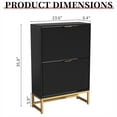 thumbnail image 4 of Shoe Storage Cabinet, Shoe Cabinet with 2 Flip Drawers, Narrow Shoe Rack Organizer for Entryway (Black), 4 of 8