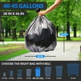 thumbnail image 2 of Bolsas de basura Reli. Bolsas resistentes de 150 litros, 250, 40 a 45 galones, negras, 2 of 7