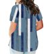 thumbnail image 3 of Fiudx Ofertas Flash Del Día Blusas de Talla Grande para Mujer, Blusa con Cuello En V, Blusa Informal Holgada de Manga Corta de Verano, 3 of 5