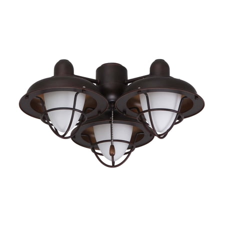 Kathy Ireland Home By Luminance Brands Lk40 3 Light Boardwalk Cage Ceiling Fan Light Kit -