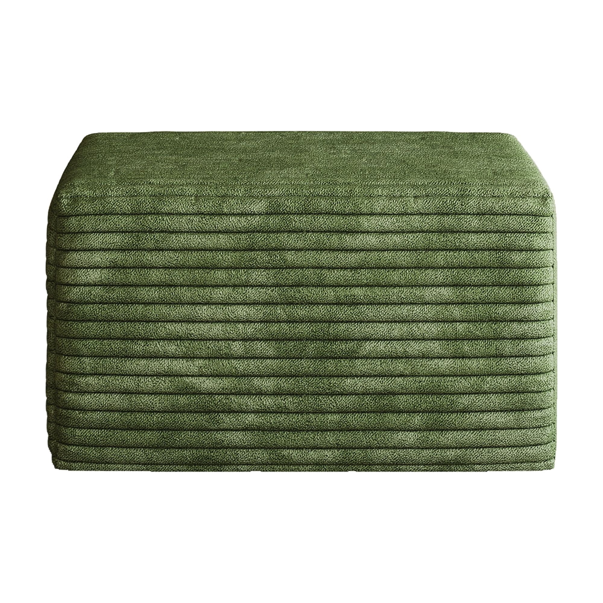 Sofa Ottoman, Plush Corduroy Upholstered Footrest