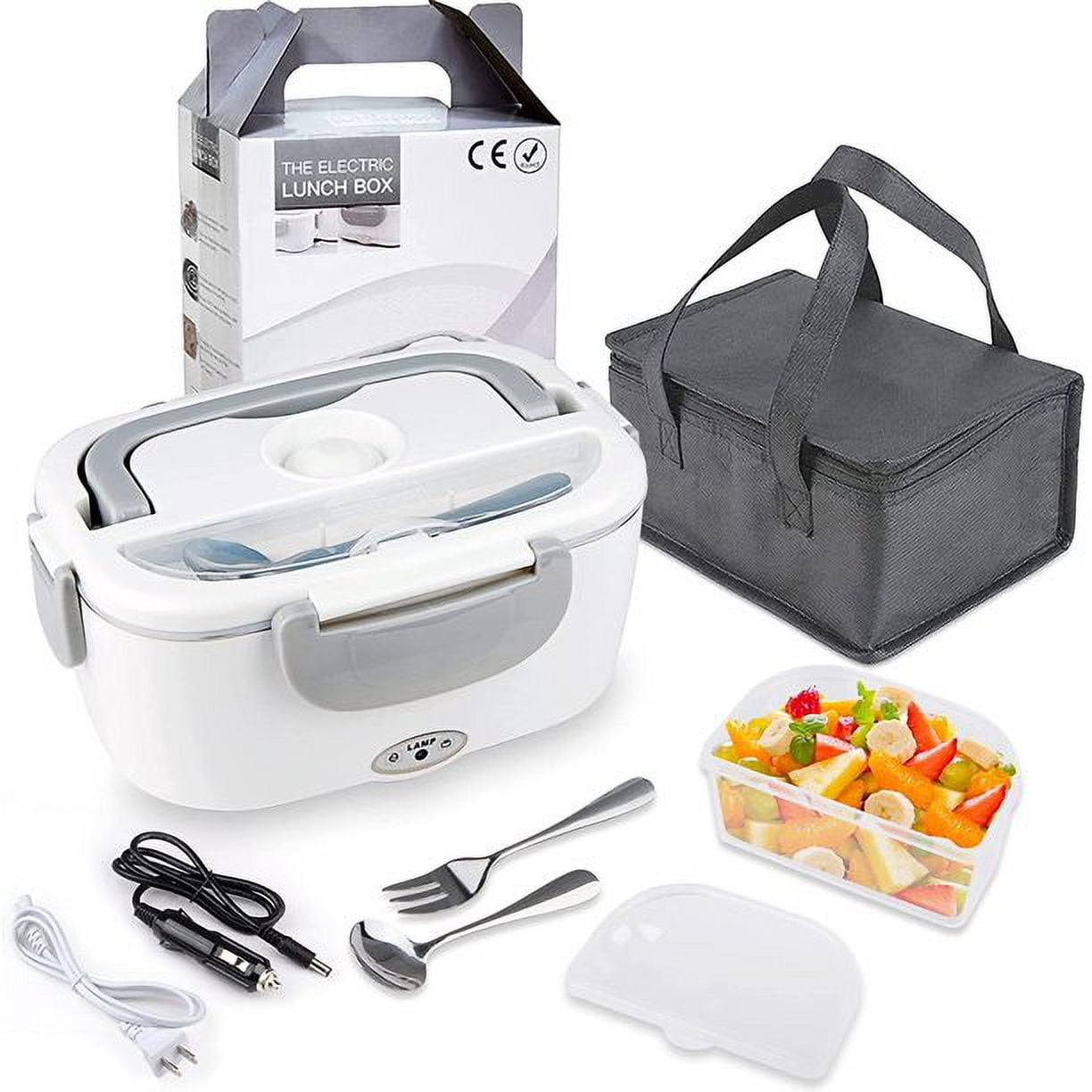 Electric Heating Lunch Box, Portable For Home, Office, Car, And Camping,  With 304 Stainless Steel Inner Pot, Healthy, Practical, Durable, Rapid  Circulation Heating, Anti-dry Burning Design, Perfect For One Person's Meal  With