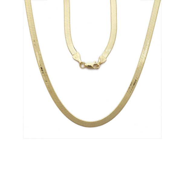 10k Yellow Gold Super Flexible Silky Herringbone Chain Necklace