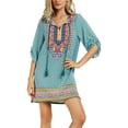 thumbnail image 4 of Urban CoCo Bohemian Ethnic Style Shift Dress (M, Pattern 18), 4 of 6