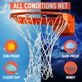 thumbnail image 2 of Basketball Net Replacement Heavy Duty - 12 Loops, Professional All Weather Anti Whip Nets, Fits Standard Indoor or Outdoor Rims - Premium Basketball Accessories - Hoop Net, 2 of 8