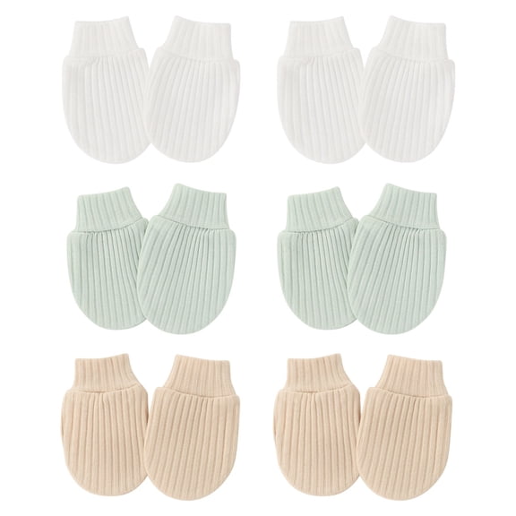 QHFBli 6 Pairs Baby Mittens Toddler Gloves No Scratch Mittens Gloves for 0-6 Months Baby Boys Girls 0-6 Months