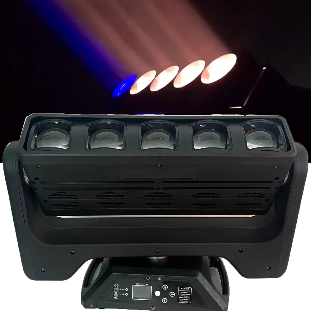 Jacmui 5X60W LED Moving Head Zoom Light Pixel Beam Wash Strobe Bar Stage Lighting