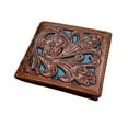 thumbnail image 2 of Classic Floral Leather Cowboy Wallet, 2 of 11