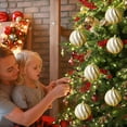 thumbnail image 1 of LSLJS Christmas Decorations 8 Piece Flocked Christmas Balls Christmas Decoration SetMultiple Styles of Christmas Tree Decorations Can Be for Other Party Christmas Decorations, 1 of 6