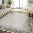 thumbnail image 2 of Green Abstract Area Rugs for Living Room Washable Rugs Boho Moroccan Area Rug Soft Neutral Geometric Bohemian Carpet Distressed Indoor Rug for Bedroom Dining Room Office Foldable Nonslip Rug, 2 of 9