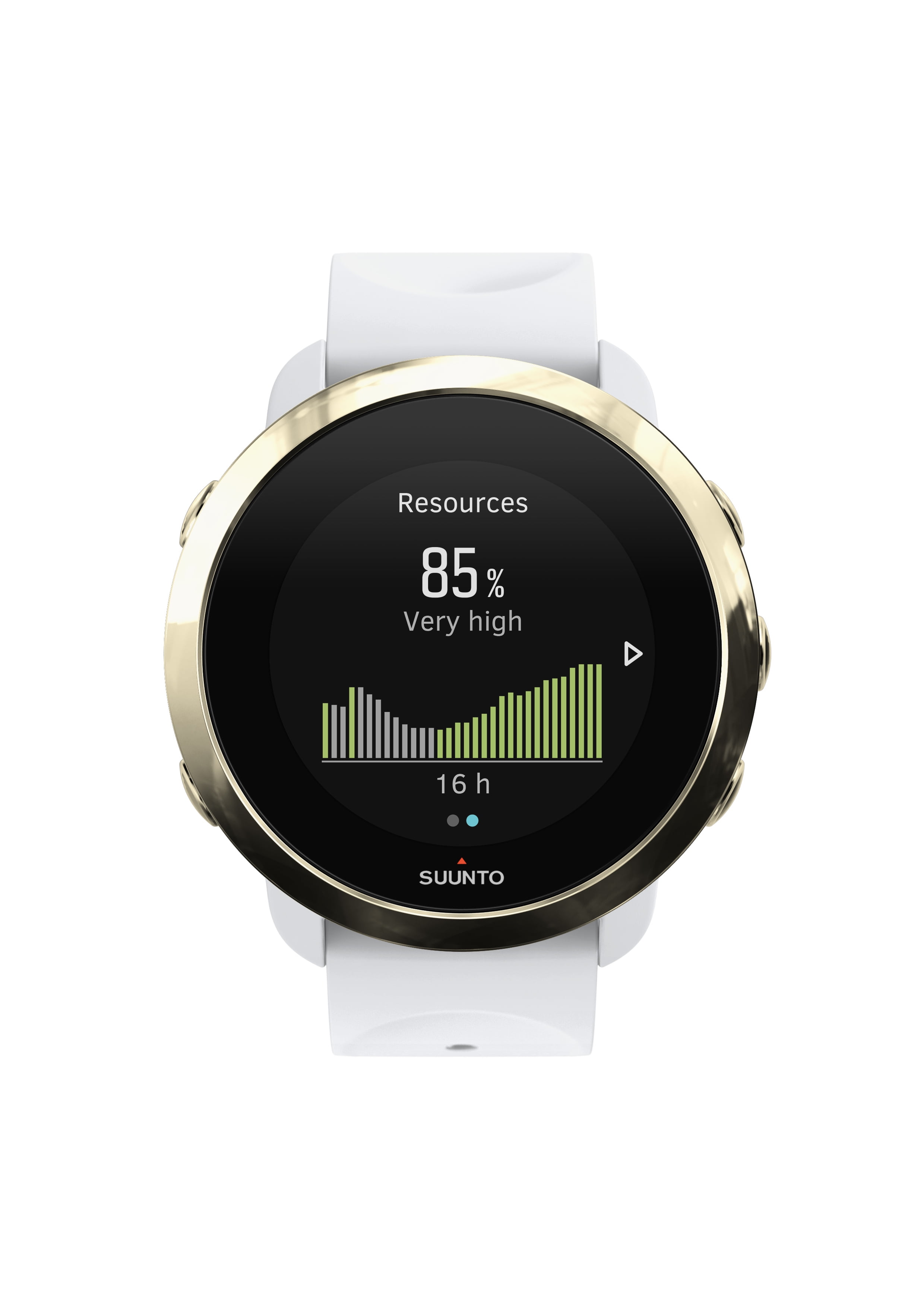 Suunto - 3 Fitness Heart Rate Monitor Watch - White / Gold