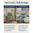 thumbnail image 6 of LANE LINEN Bath Towel Set of 6 - 100% Cotton, Breathable Woven Loops & Quick-to-Dry Comfort - Oil Green, 6 of 8