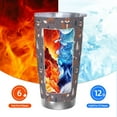 thumbnail image 6 of Salouo Snowflake Fox Print 20oz Tumbler with Lid,Stainless Steel Vacuum Insulated Tumbler Durable Insulated Coffee Mug Thermal Cup with Splash Proof Sliding Lid-Straw Three-piece Set, 6 of 8