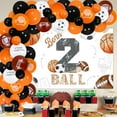 thumbnail image 2 of TWO WILD Born 2 Ball Sports Birthday Decorations Born 2 Ball Birthday Backdrop Orange Black Balloon Garland Arch Sports 2nd Birthday Decorations Football Basketball Baseball Birthday Decor for Boys, 2 of 6