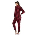 thumbnail image 5 of ANLIQI Couples Matching Christmas Pajamas Sets Hooded Fleece Zipper Plaid Pjs Set Union Suits Soft Warm Jumpsuit(Womens, DR, S), 5 of 8