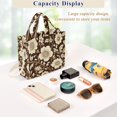 thumbnail image 5 of FORMRS Womens Corduroy Tote Bag Crossbody Shoulder Handbag with Pocket, Brown Floral, 5 of 7