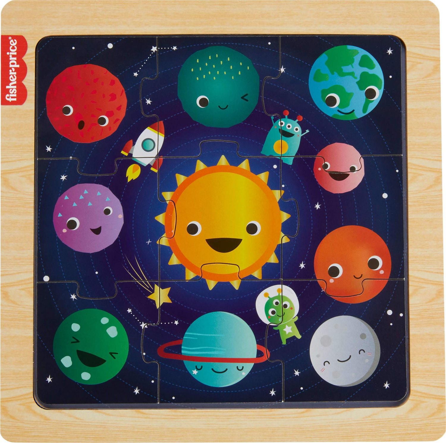 Fisher-Price Puzzle en bois Thème de l'espace - Exclusivité Walmart