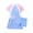 Blue, variant on Hiijoy Big Girls One-Piece Swimsuit with Shorts UPF 50 Swimwear Outfits, Sizes 7-12