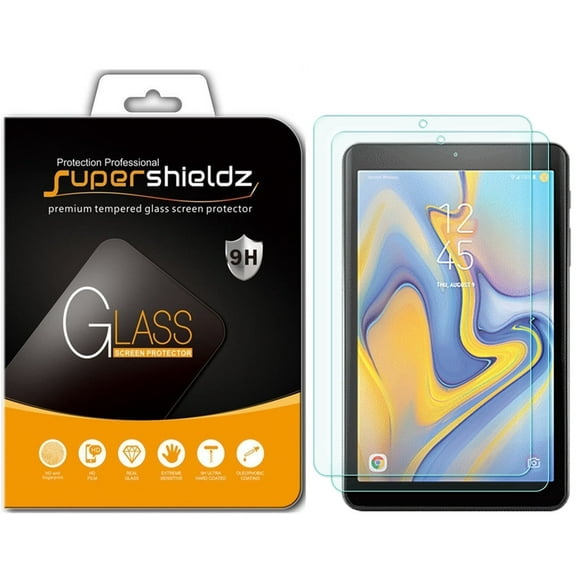 [2-Pack] Supershieldz for Samsung Galaxy Tab A 8.0 inch (2018) [SM-T387 Model] Tempered Glass Screen Protector, Anti-Scratch, Anti-Fingerprint, Bubble Free