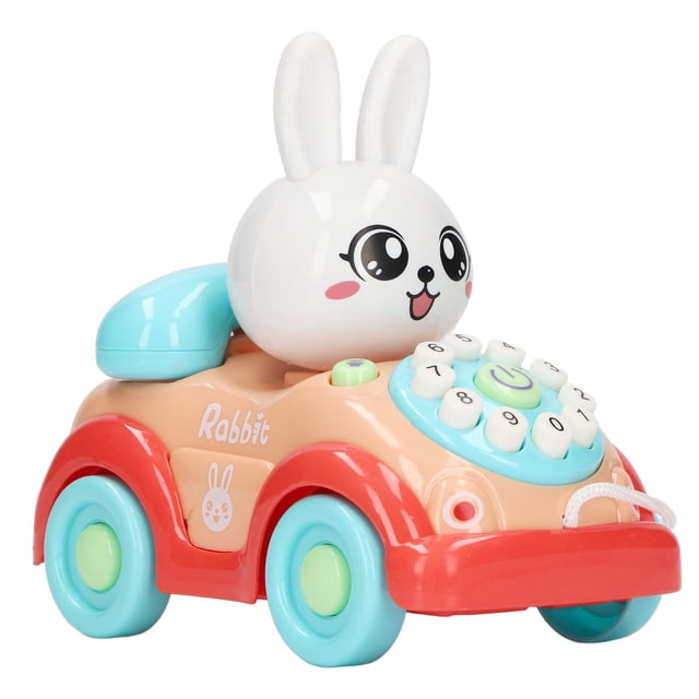 Telephone Car Toy, Multifunctional Lightweight Simulation Microphone Cartoon Baby Toy Car For Kids Early Education Blue,Green
