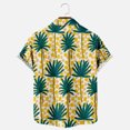 thumbnail image 4 of Floenr Mens T Shirts,Men's Lapel Chest Pocket Hawaiian Print Loose Short Sleeve Shirt, 4 of 4