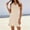 Beige, variant on Women's V-Neck Sleeveless T-Shirt Dress Solid Side Slit Loose Summer Casual Maxi Dress