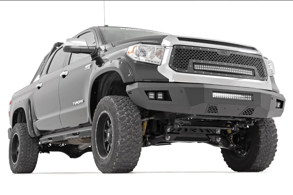 Rough Country Heavy Duty Front LED Bumper for 2014-2021 Toyota Tundra - 10777